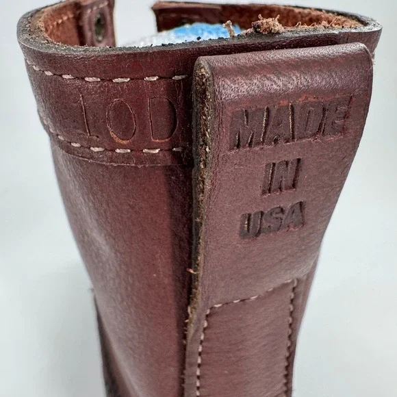 Gokey Upland Mens Handmade Brown Leather Lace Up Moc Toe Work Boots USA Sz 10 - Picture 3 of 10